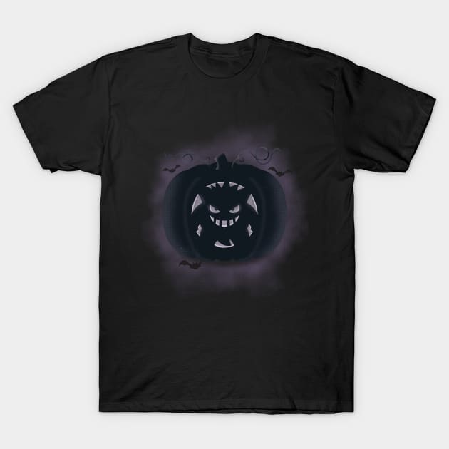 Gengar Pumpkin T-Shirt by aStro678